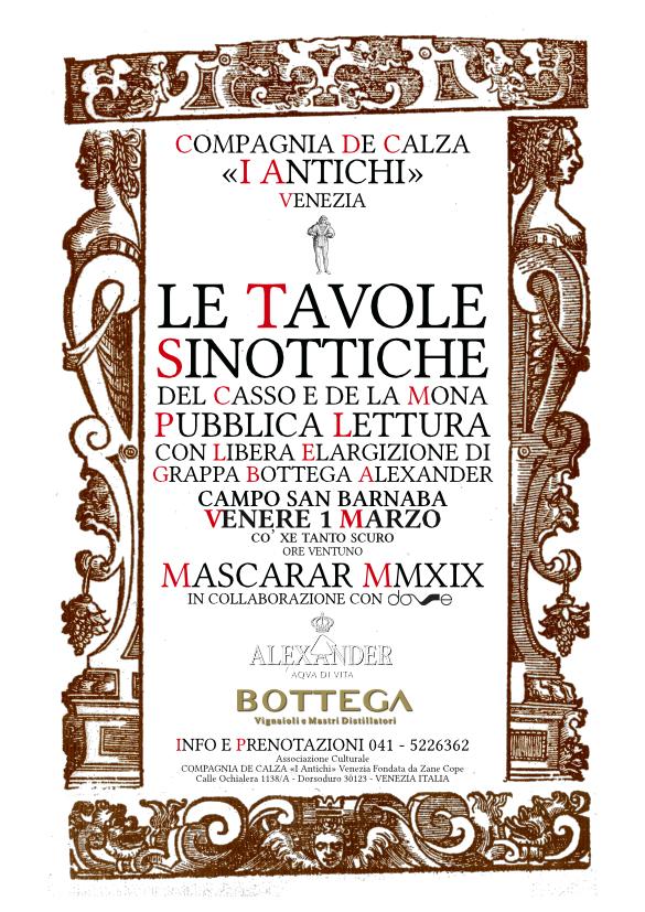 Le Tavole Sinottiche - Pubblica Lettura - Campo San Barnaba - Venere 1 marzo