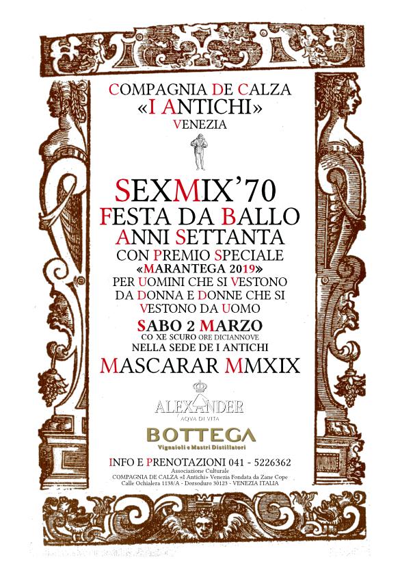 SEXMIX'70 - BALLO E CONCORSO - SABO DE CARNEVAL 2 MARZO 2019 