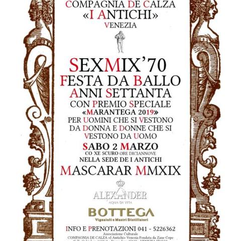 SEXMIX'70 - BALLO E CONCORSO - SABO DE CARNEVAL 2 MARZO 2019 
